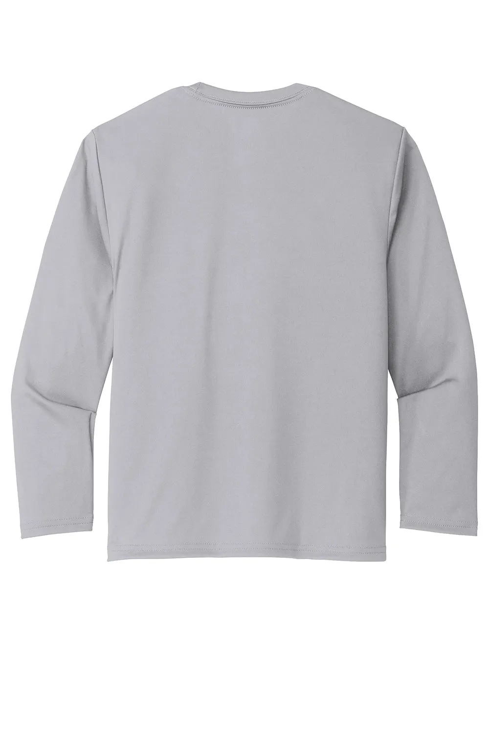 Port & Company Youth Dry Zone Performance Moisture Wicking Long Sleeve Crewneck T-Shirt - Silver Grey  Buy the latest Clothing Port-Company