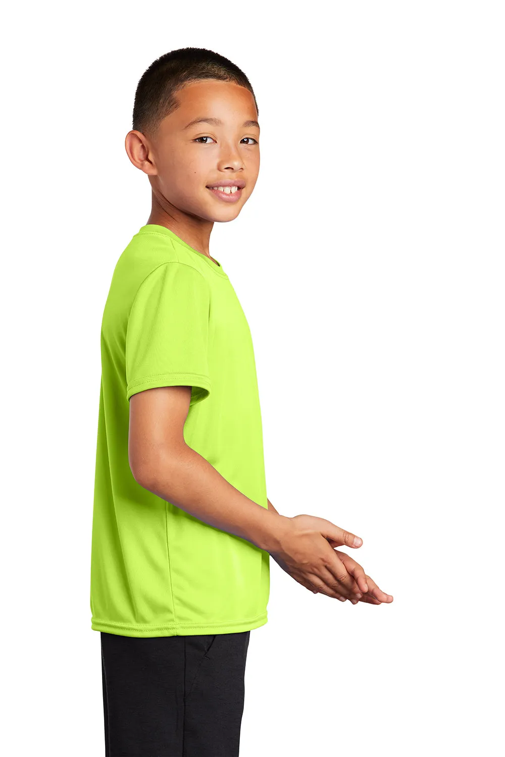 Port & Company Youth Dry Zone Performance Moisture Wicking Short Sleeve Crewneck T-Shirt - Neon Yellow  Buy the latest Clothing Port-Company