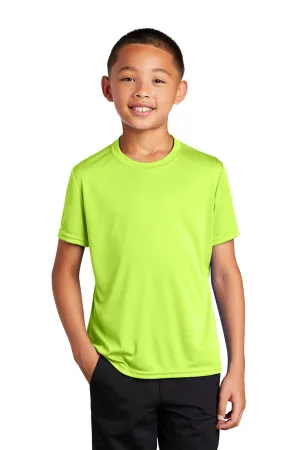Port & Company Youth Dry Zone Performance Moisture Wicking Short Sleeve Crewneck T-Shirt - Neon Yellow  Buy the latest Clothing Port-Company