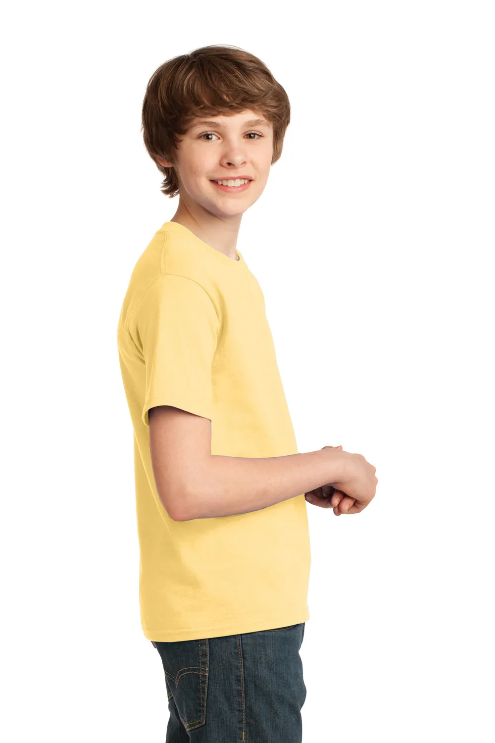 Port & Company Youth Essential Short Sleeve Crewneck T-Shirt - Daffodil Yellow  Buy the latest Clothing Port-Company