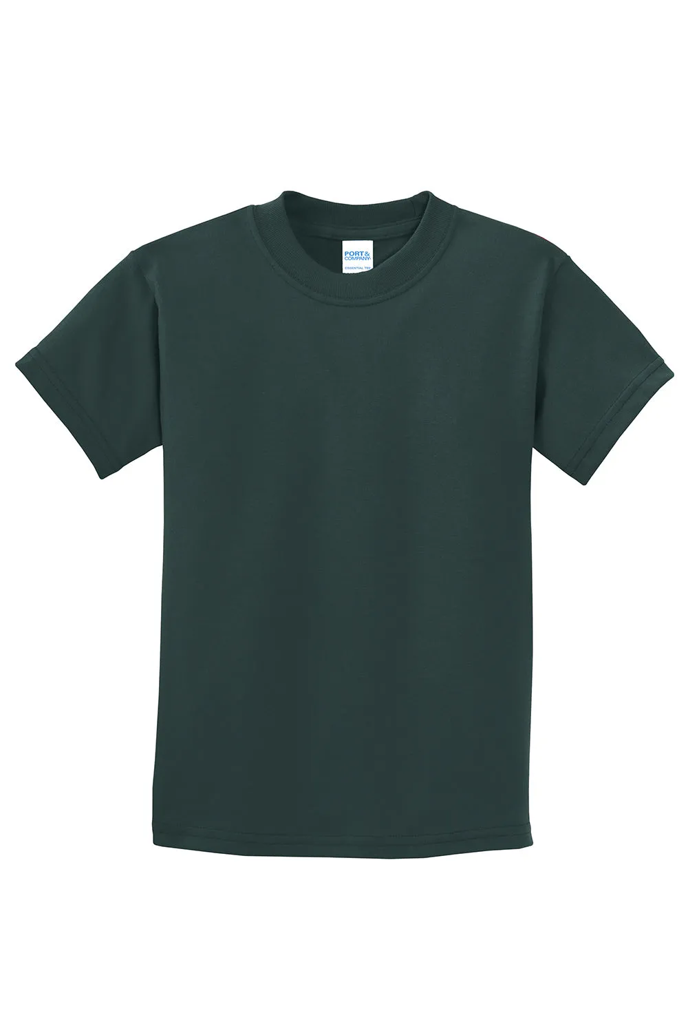 Port & Company Youth Essential Short Sleeve Crewneck T-Shirt - Dark Green  Buy the latest Clothing Port-Company