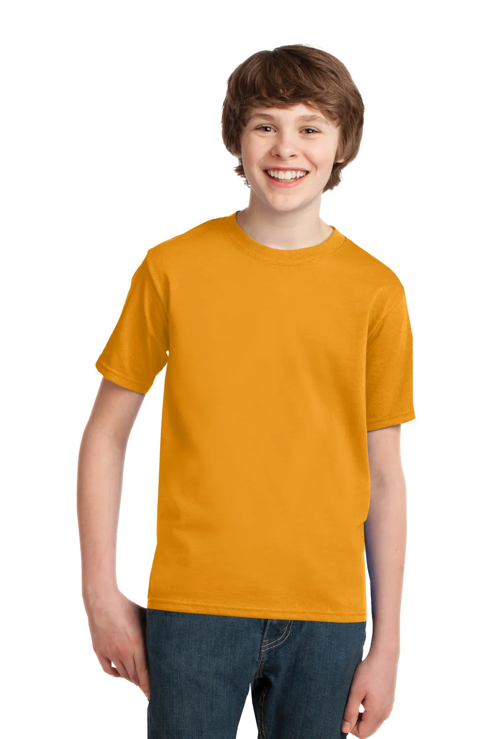 Port & Company Youth Essential Short Sleeve Crewneck T-Shirt - Gold  Buy the latest Clothing Port-Company