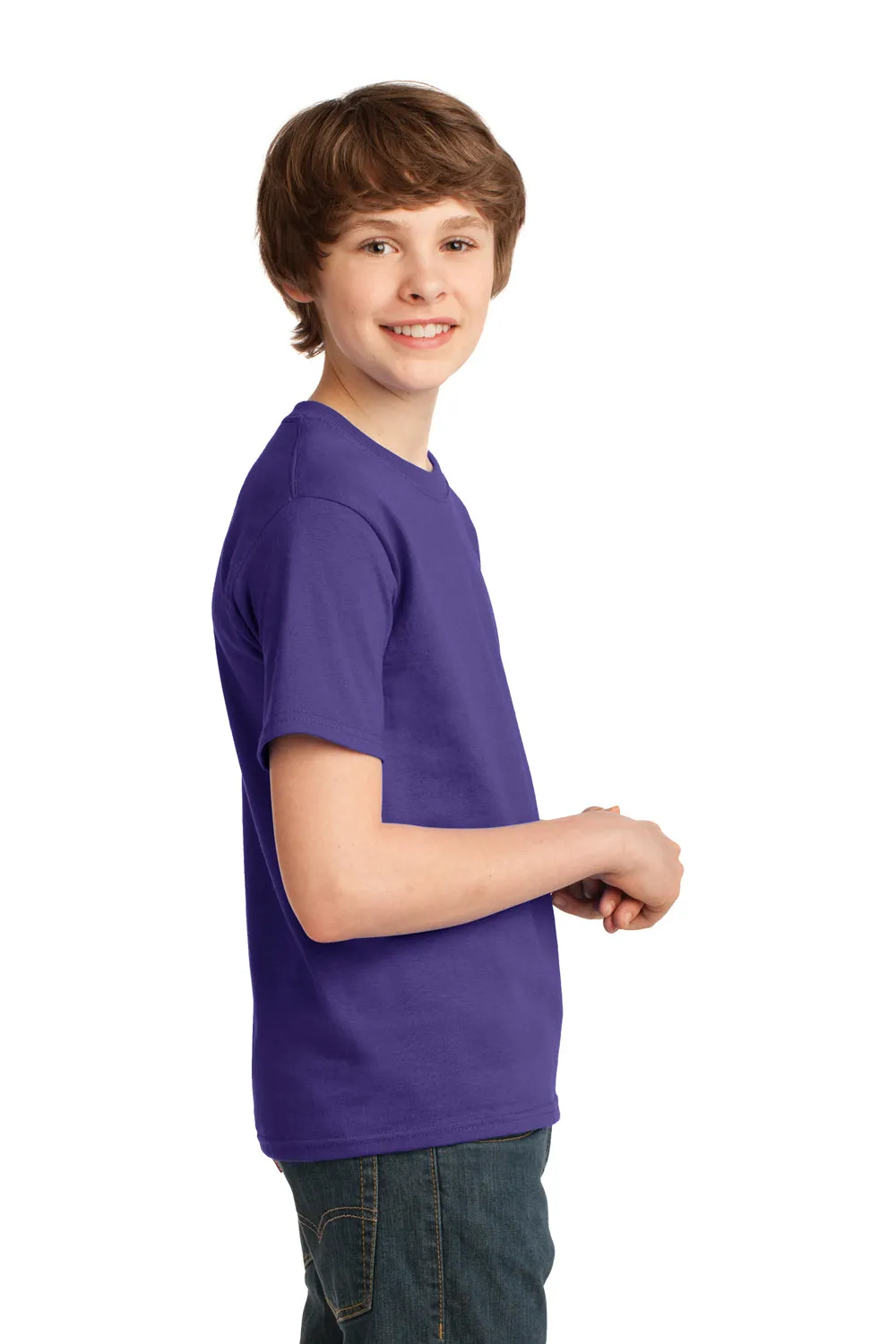 Port & Company Youth Essential Short Sleeve Crewneck T-Shirt - Purple  Buy the latest Clothing Port-Company