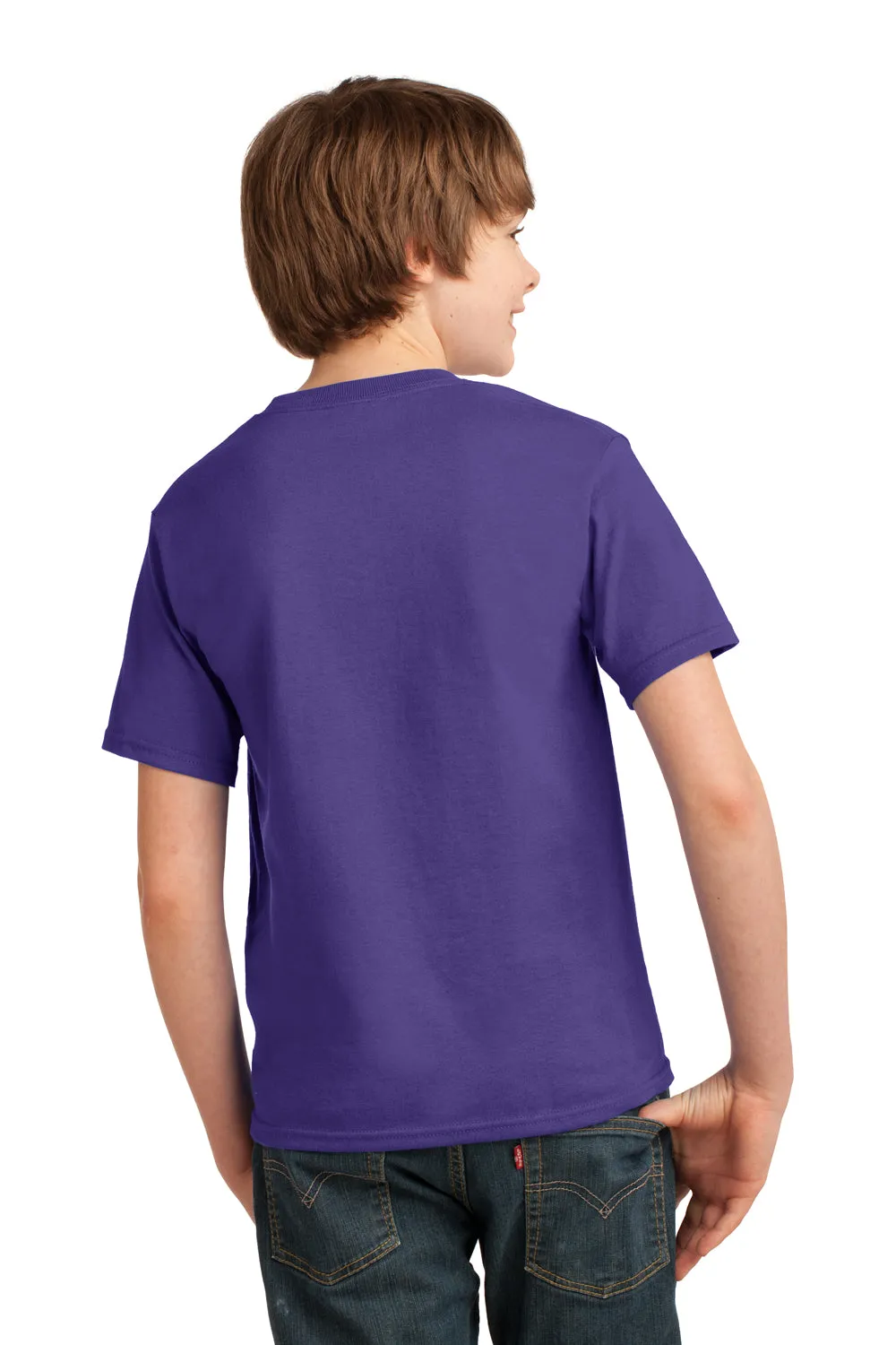 Port & Company Youth Essential Short Sleeve Crewneck T-Shirt - Purple  Buy the latest Clothing Port-Company