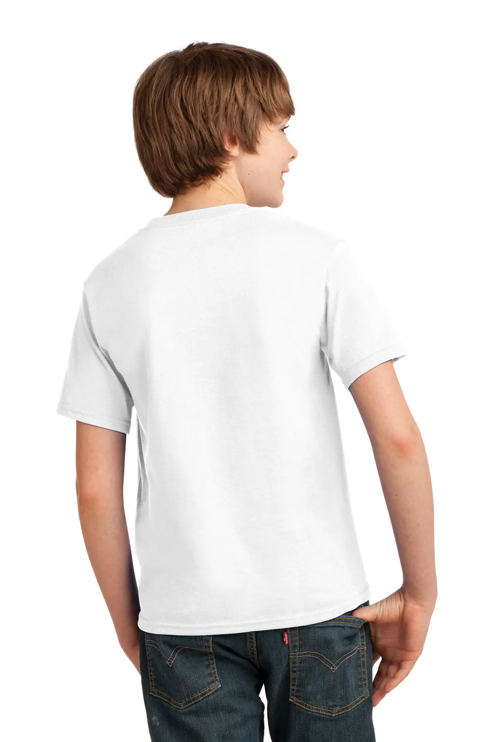 Port & Company Youth Essential Short Sleeve Crewneck T-Shirt - White  Buy the latest Clothing Port-Company