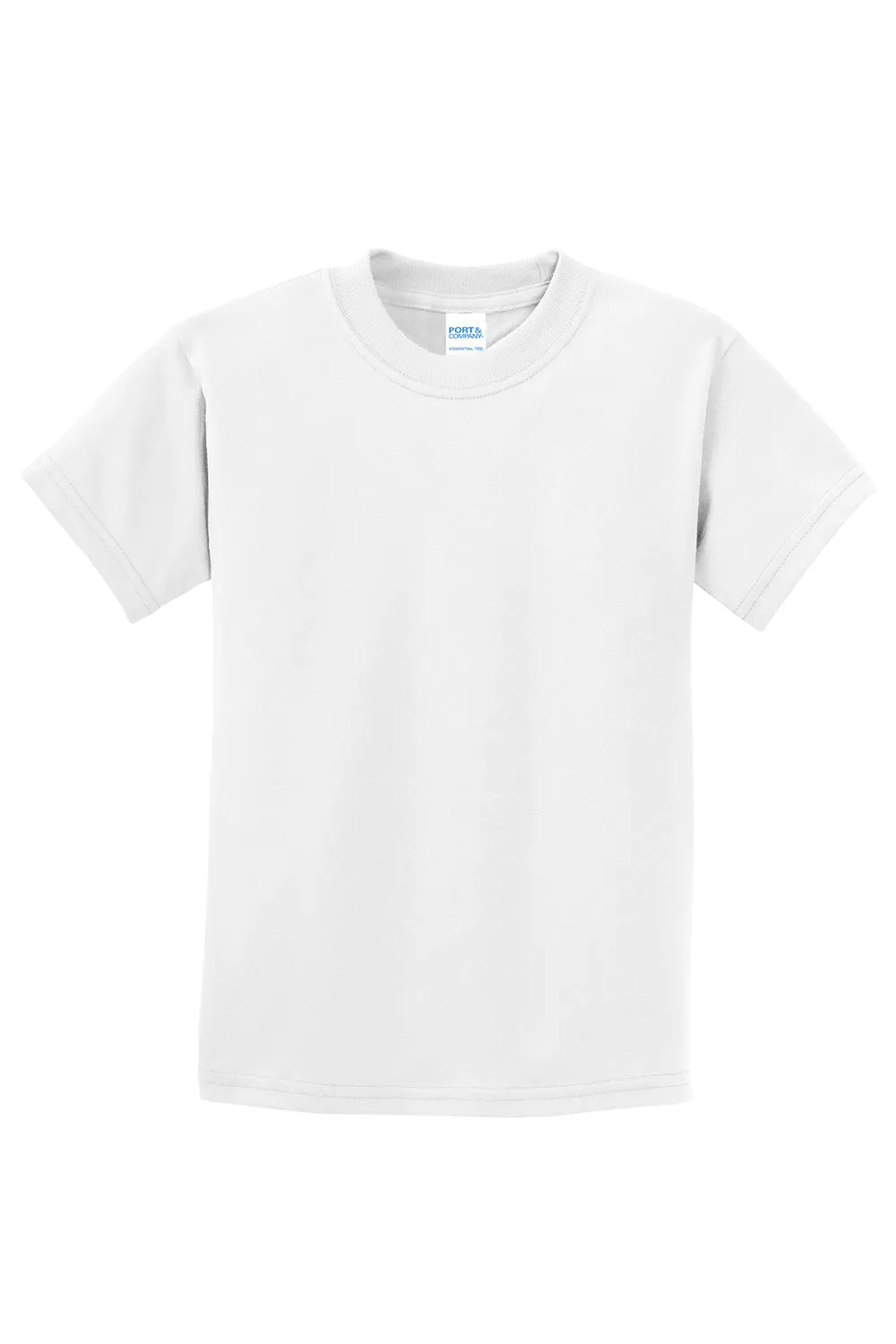 Port & Company Youth Essential Short Sleeve Crewneck T-Shirt - White  Buy the latest Clothing Port-Company