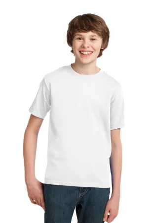 Port & Company Youth Essential Short Sleeve Crewneck T-Shirt - White  Buy the latest Clothing Port-Company