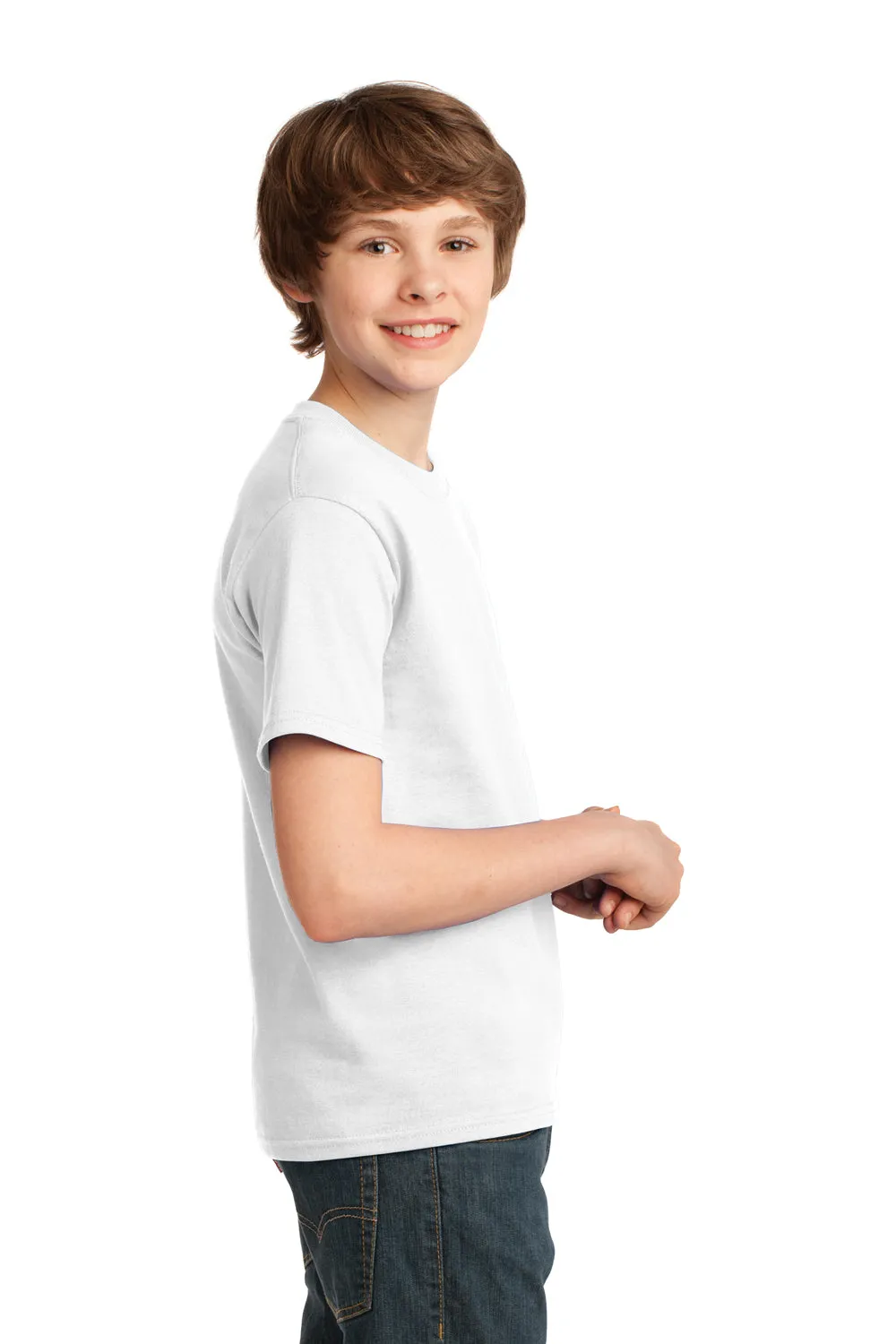Port & Company Youth Essential Short Sleeve Crewneck T-Shirt - White  Buy the latest Clothing Port-Company