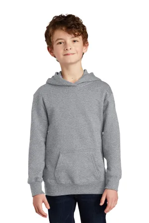 Port & Company Youth Fan Favorite Fleece Hooded Sweatshirt Hoodie w/ Pouch Pocket - Heather Grey  Buy the latest Clothing Port-Company