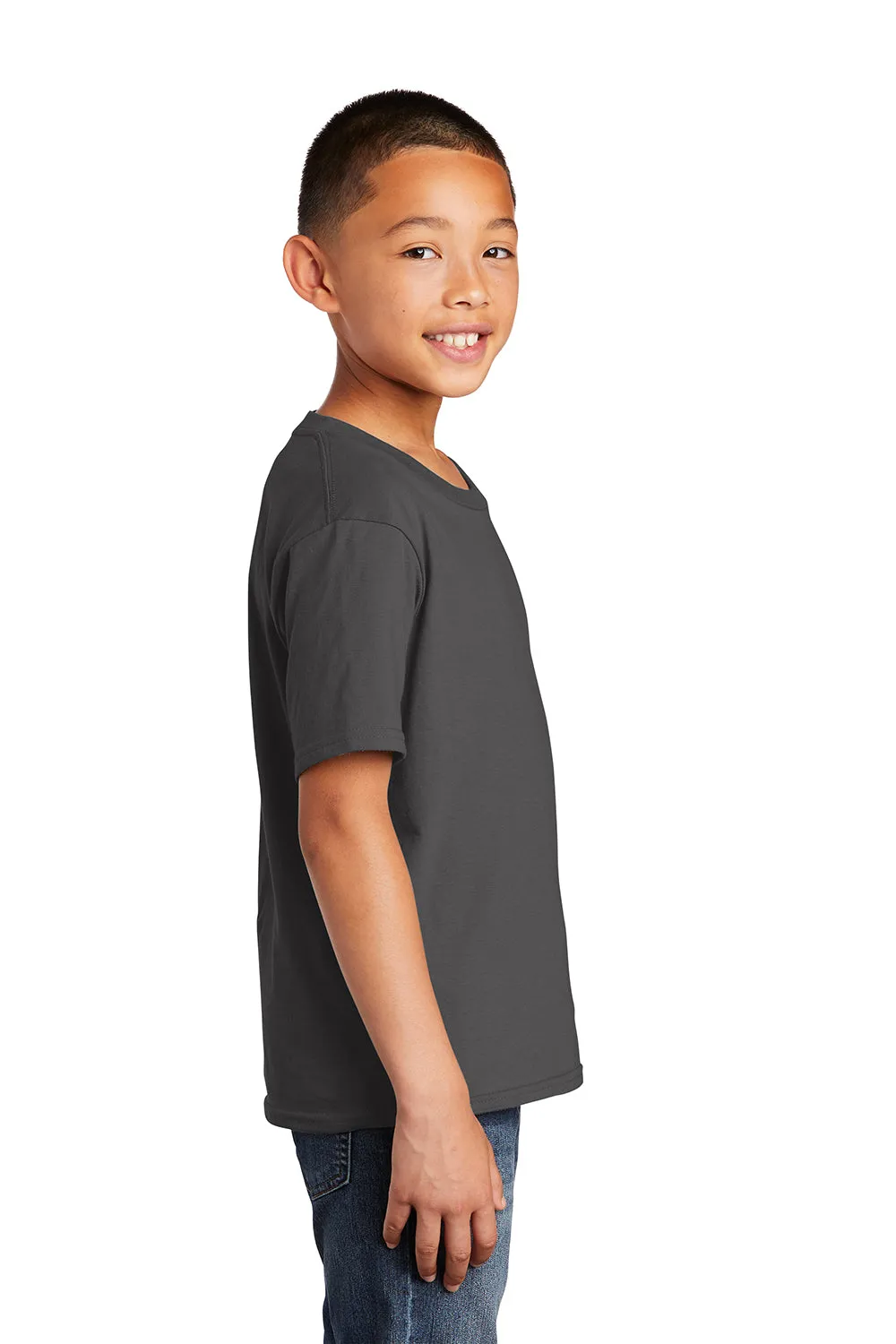 Port & Company Youth Fan Favorite Short Sleeve Crewneck T-Shirt - Charcoal Grey  Buy the latest Clothing Port-Company