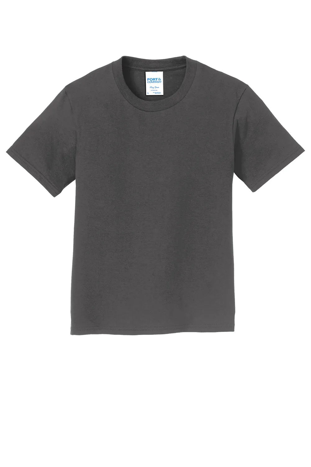 Port & Company Youth Fan Favorite Short Sleeve Crewneck T-Shirt - Charcoal Grey  Buy the latest Clothing Port-Company