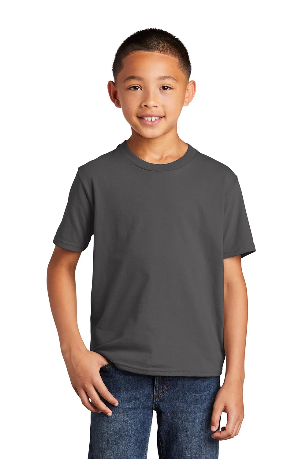 Port & Company Youth Fan Favorite Short Sleeve Crewneck T-Shirt - Charcoal Grey  Buy the latest Clothing Port-Company