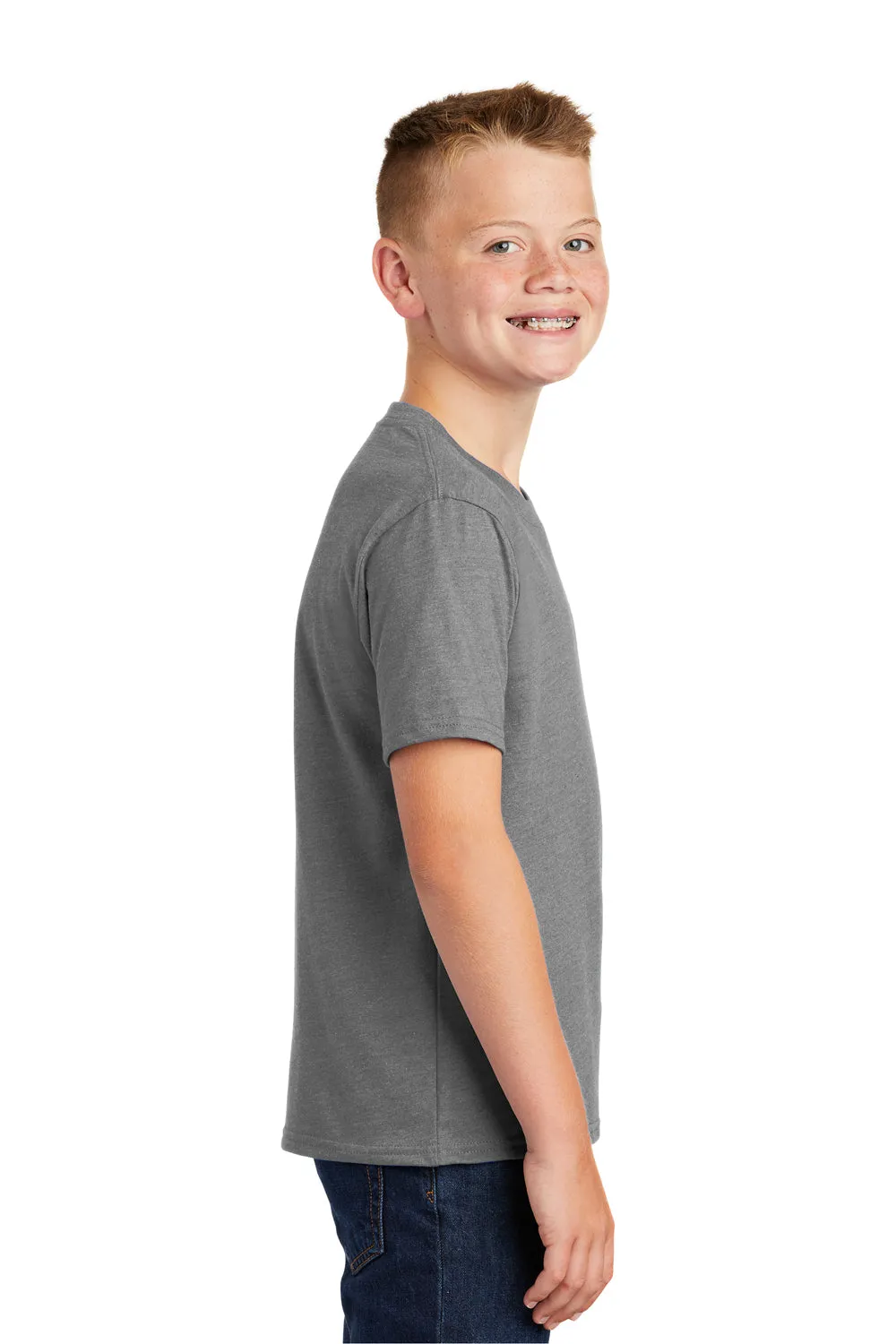 Port & Company Youth Fan Favorite Short Sleeve Crewneck T-Shirt - Heather Graphite Grey  Buy the latest Clothing Port-Company