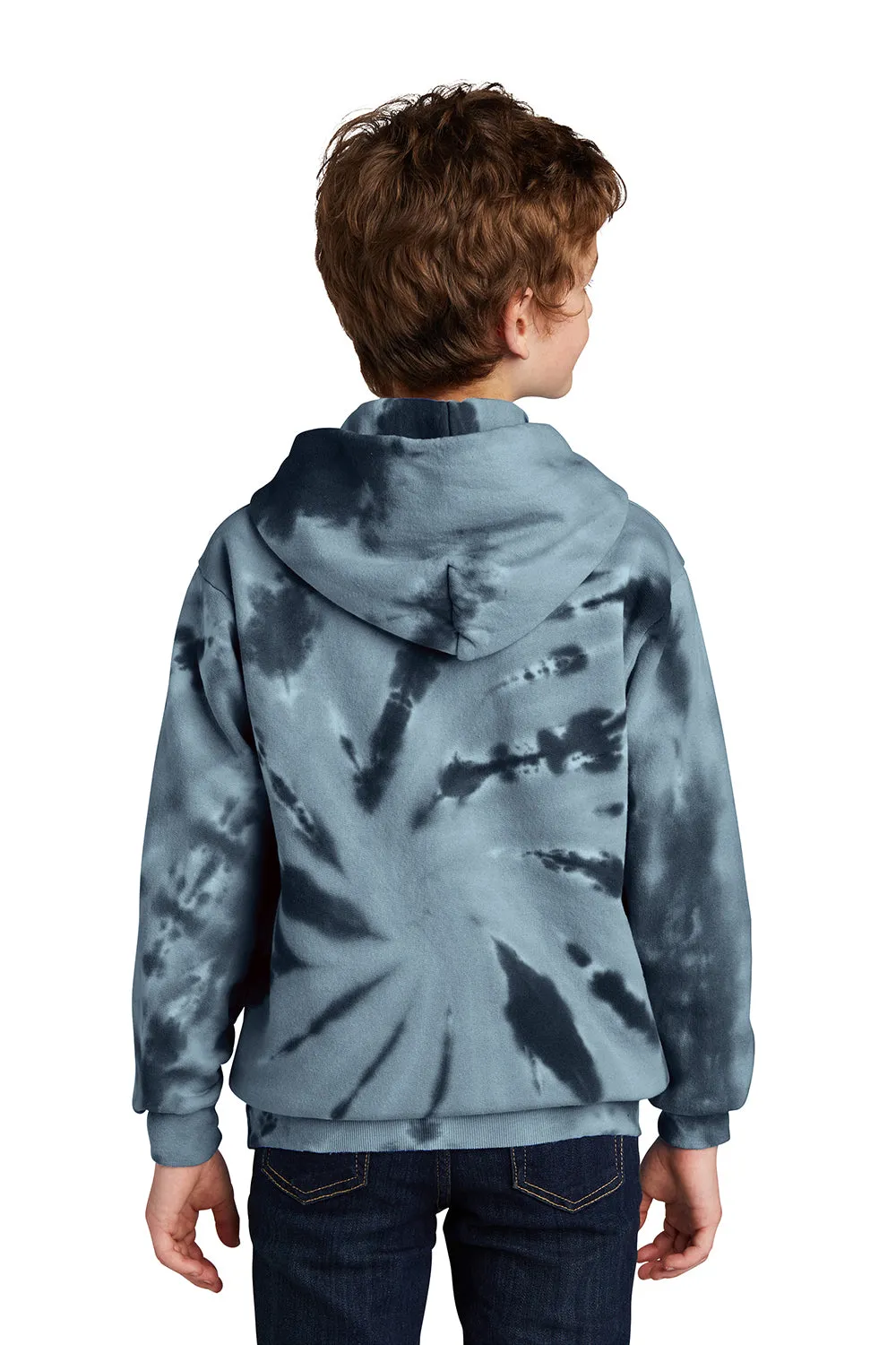 Port & Company Youth Tie-Dye Fleece Hooded Sweatshirt Hoodie w/ Pouch Pocket - Black  Buy the latest Clothing Port-Company