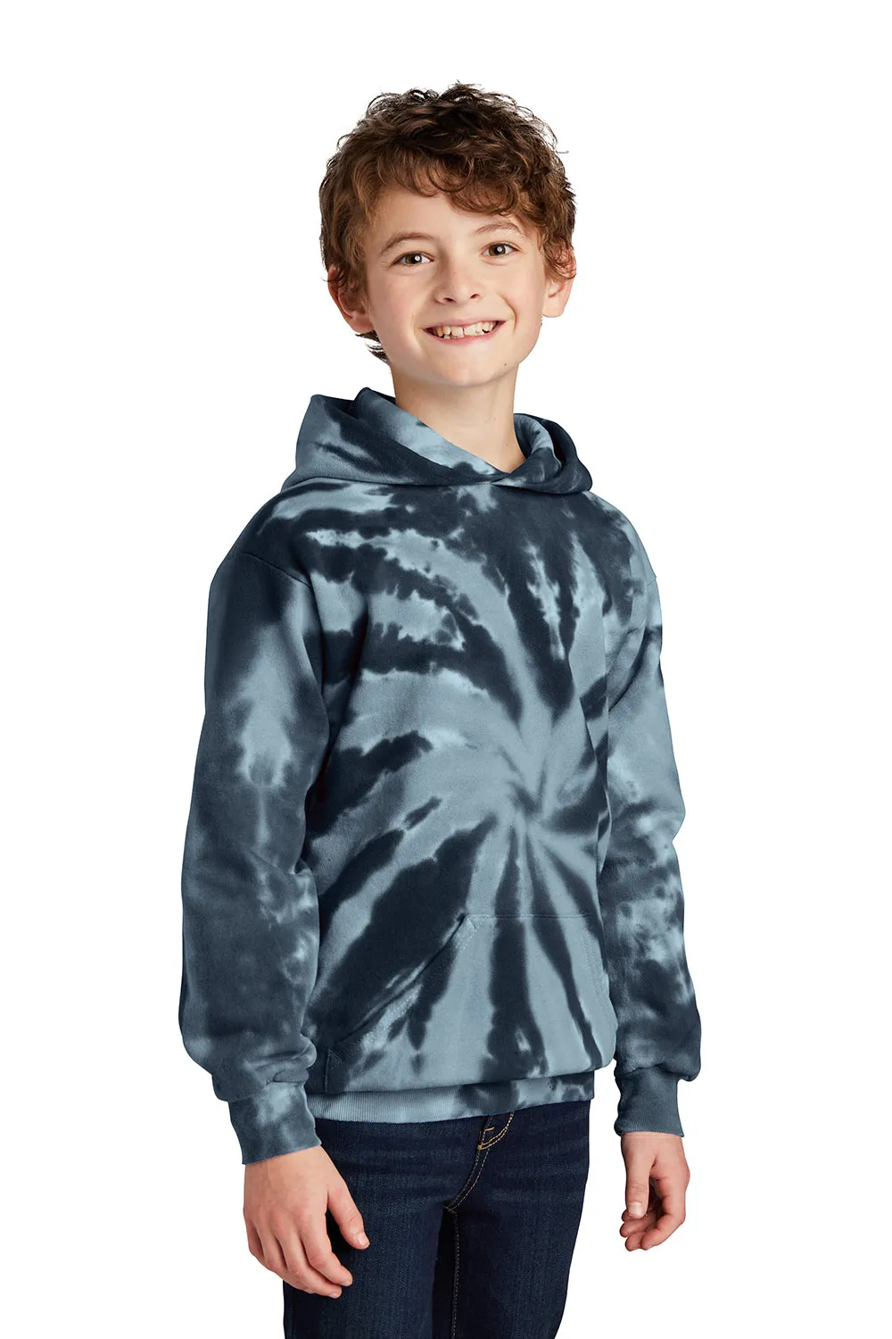 Port & Company Youth Tie-Dye Fleece Hooded Sweatshirt Hoodie w/ Pouch Pocket - Black  Buy the latest Clothing Port-Company