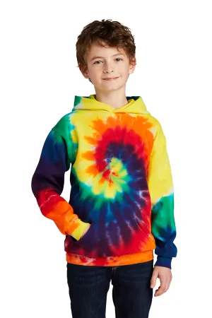 Port & Company Youth Tie-Dye Fleece Hooded Sweatshirt Hoodie w/ Pouch Pocket - Rainbow  Buy the latest Clothing Port-Company
