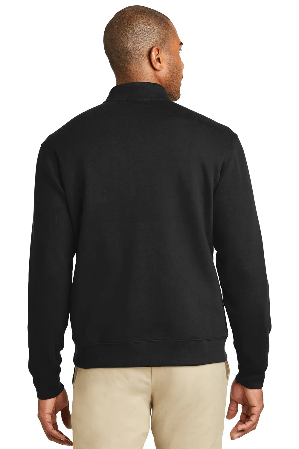 Port Authority Mens 1/4 Zip Long Sleeve Sweater - Deep Black  Premium quality Clothing Port-Authority