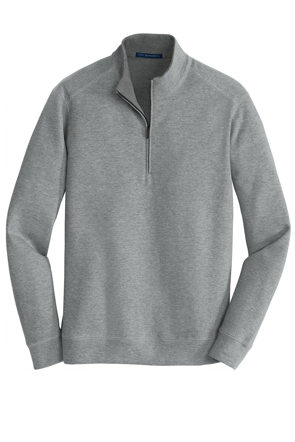 Port Authority Mens 1/4 Zip Long Sleeve Sweater - Heather Medium Grey  Premium quality Clothing Port-Authority