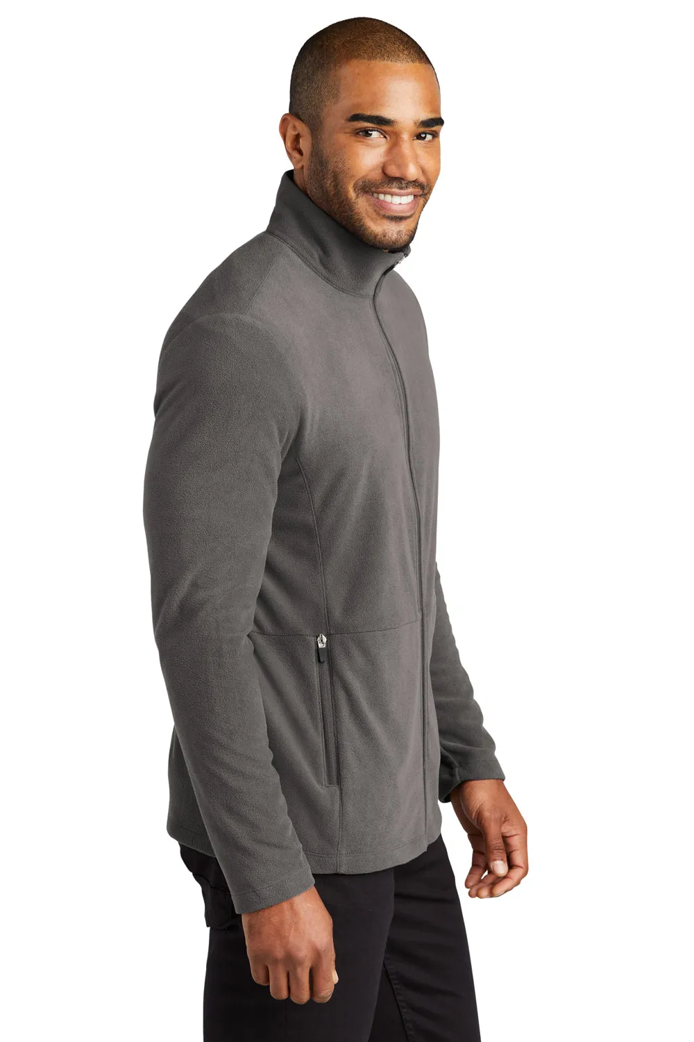 Port Authority Mens Accord Pill Resistant Microfleece Full Zip Jacket - Pewter Grey  Premium quality Clothing Port-Authority