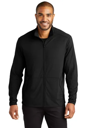 Port Authority Mens Accord Stretch Fleece Moisture Wicking Full Zip Jacket - Black  Premium quality Clothing Port-Authority