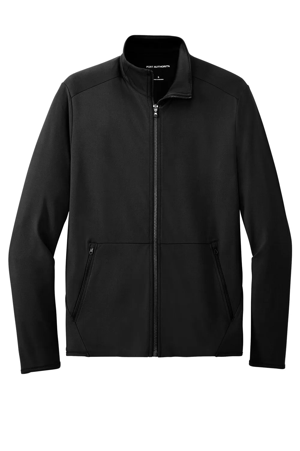 Port Authority Mens Accord Stretch Fleece Moisture Wicking Full Zip Jacket - Black  Premium quality Clothing Port-Authority