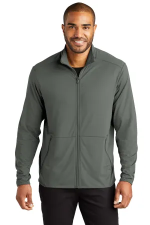 Port Authority Mens Accord Stretch Fleece Moisture Wicking Full Zip Jacket - Pewter Grey  Premium quality Clothing Port-Authority