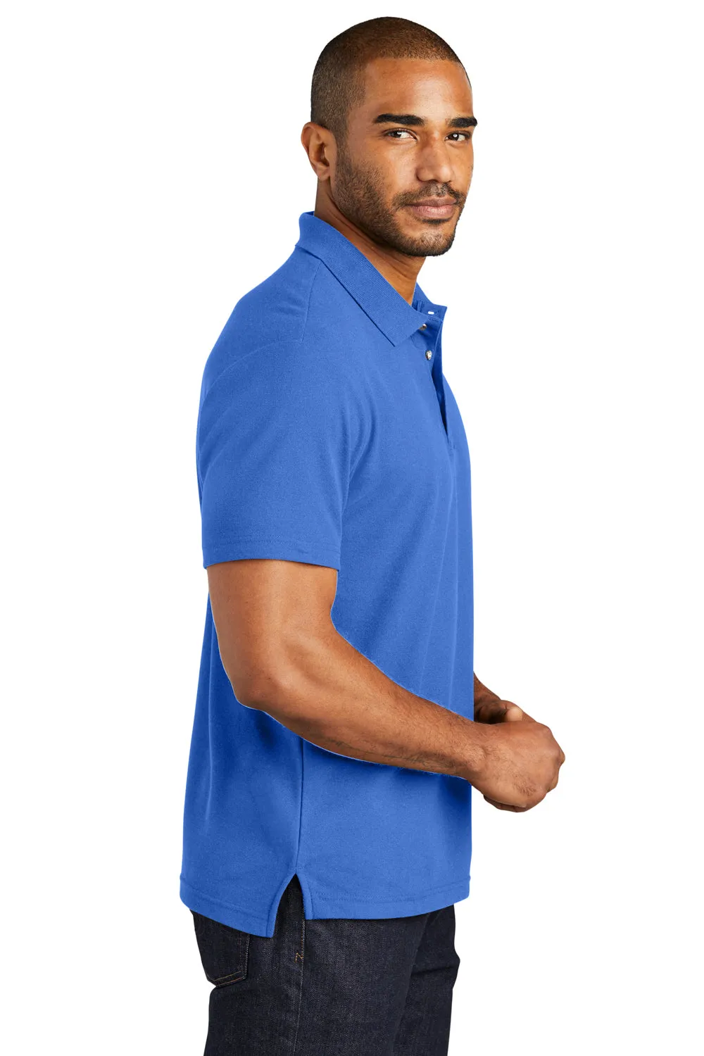 Port Authority Mens C-FREE Pique Short Sleeve Polo Shirt - True Blue  Premium quality Clothing Port-Authority