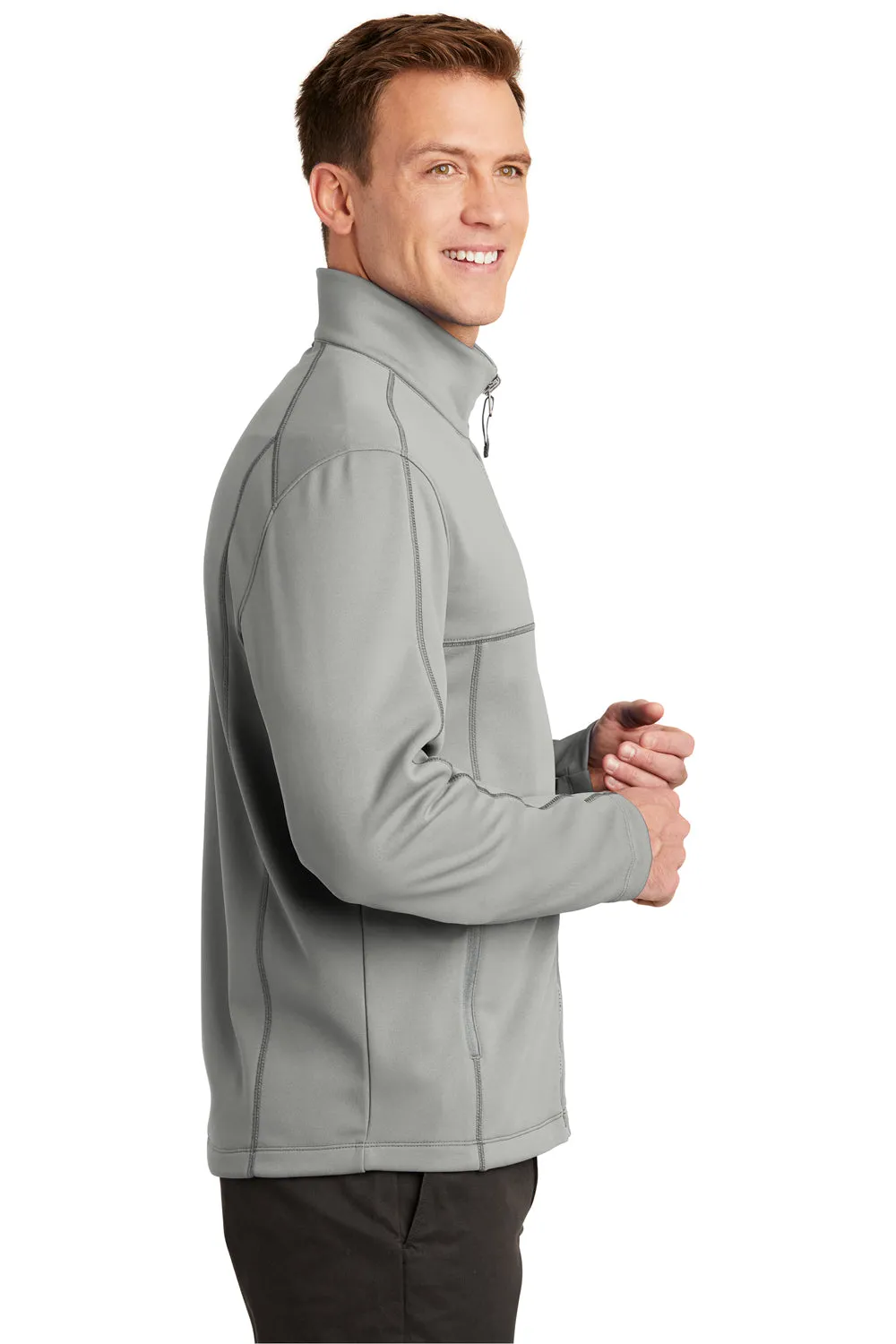 Port Authority Mens Collective Full Zip Smooth Fleece Jacket - Gusty Grey - Closeout  Premium quality Clothing Port-Authority
