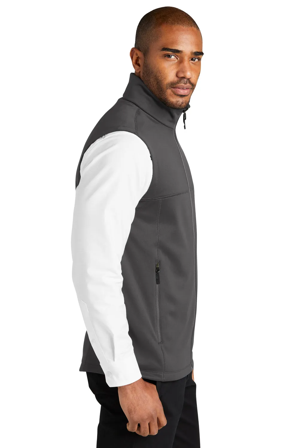 Port Authority Mens Collective Smooth Fleece Full Zip Vest - Graphite Grey  Premium quality Clothing Port-Authority