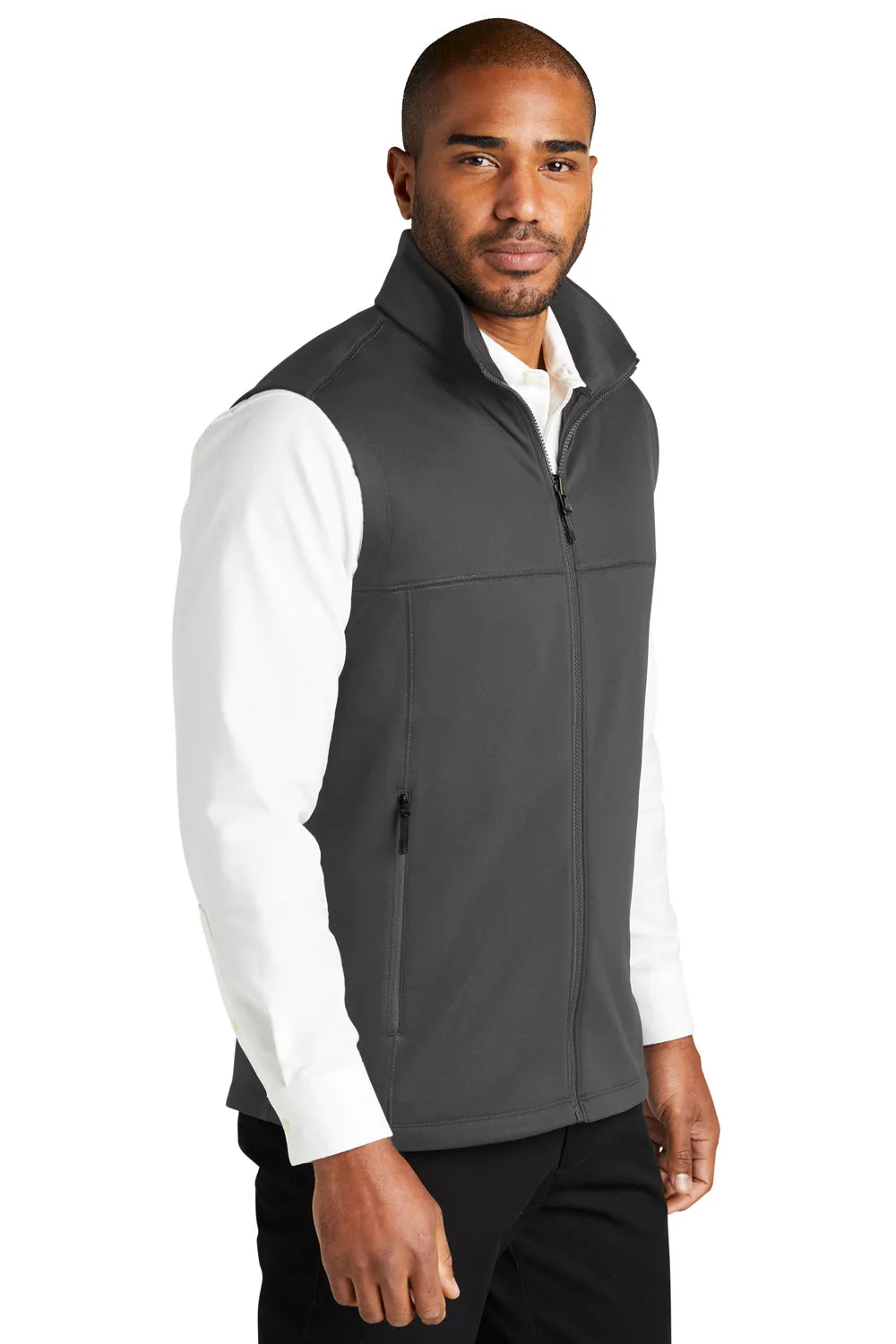 Port Authority Mens Collective Smooth Fleece Full Zip Vest - Graphite Grey  Premium quality Clothing Port-Authority