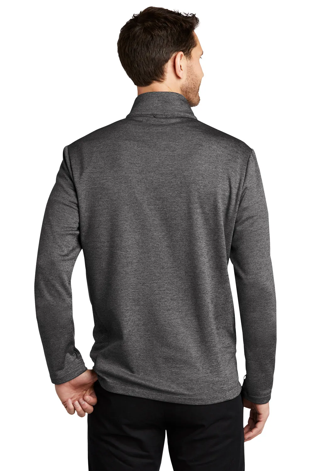 Port Authority Mens Collective Striated Fleece Full Zip Jacket - Heather Sterling Grey  Premium quality Clothing Port-Authority