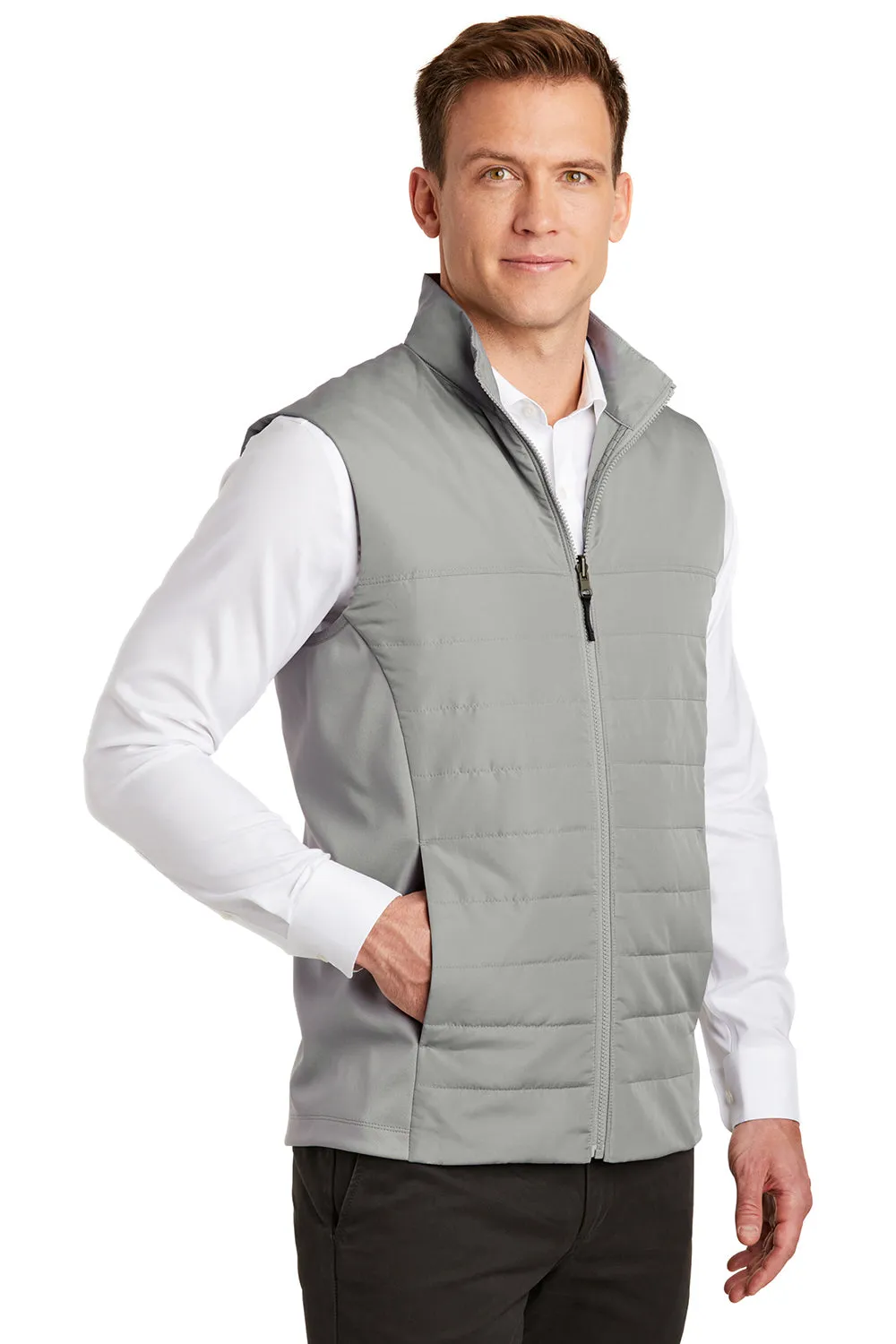 Port Authority Mens Collective Wind & Water Resistant Full Zip Vest - Gusty Grey  Premium quality Clothing Port-Authority