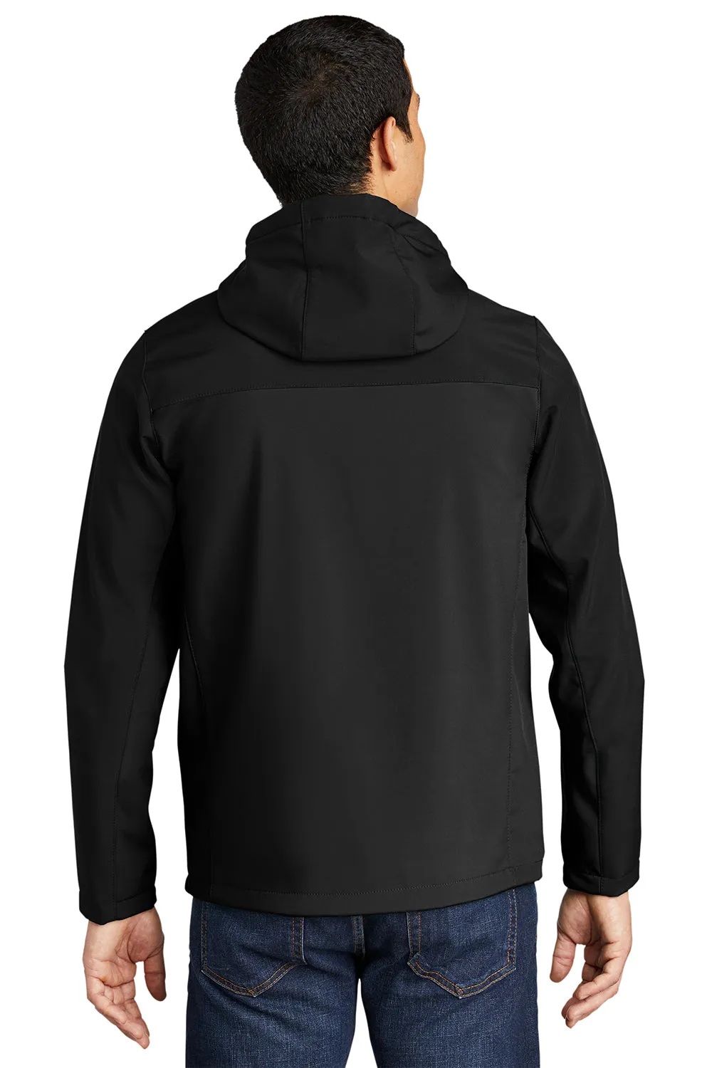 Port Authority Mens Core Wind & Water Resistant Full Zip Hooded Jacket - Black  Premium quality Clothing Port-Authority
