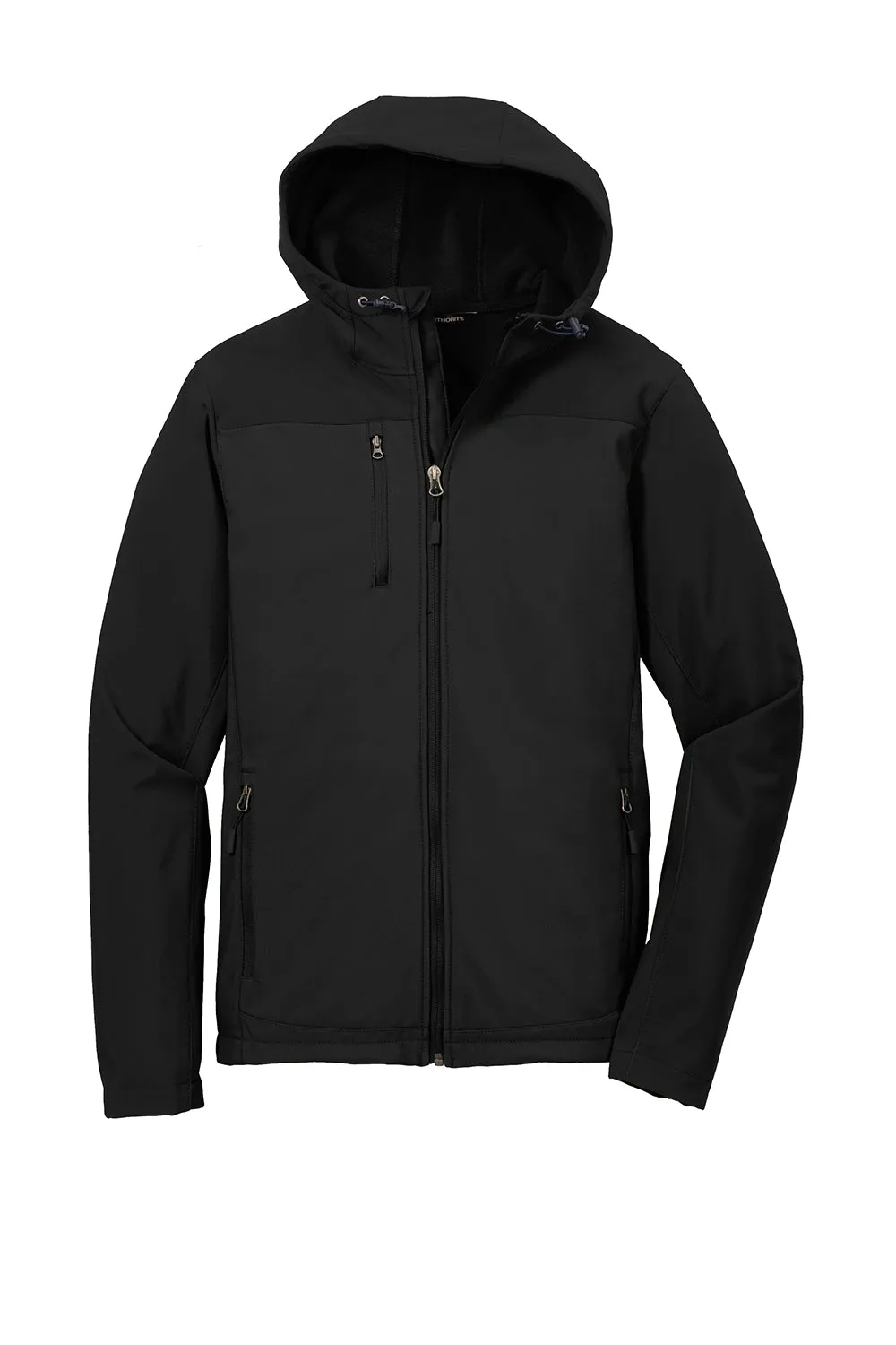 Port Authority Mens Core Wind & Water Resistant Full Zip Hooded Jacket - Black  Premium quality Clothing Port-Authority