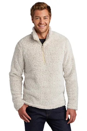 Port Authority Mens Cozy Sherpa Fleece 1/4 Zip Jacket - Heather Oatmeal  Premium quality Clothing Port-Authority