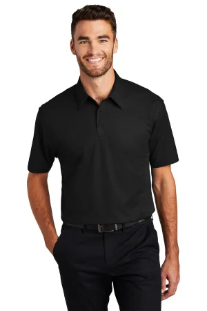 Port Authority Mens Dimension Moisture Wicking Short Sleeve Polo Shirt - Black - Closeout  Premium quality Clothing Port-Authority