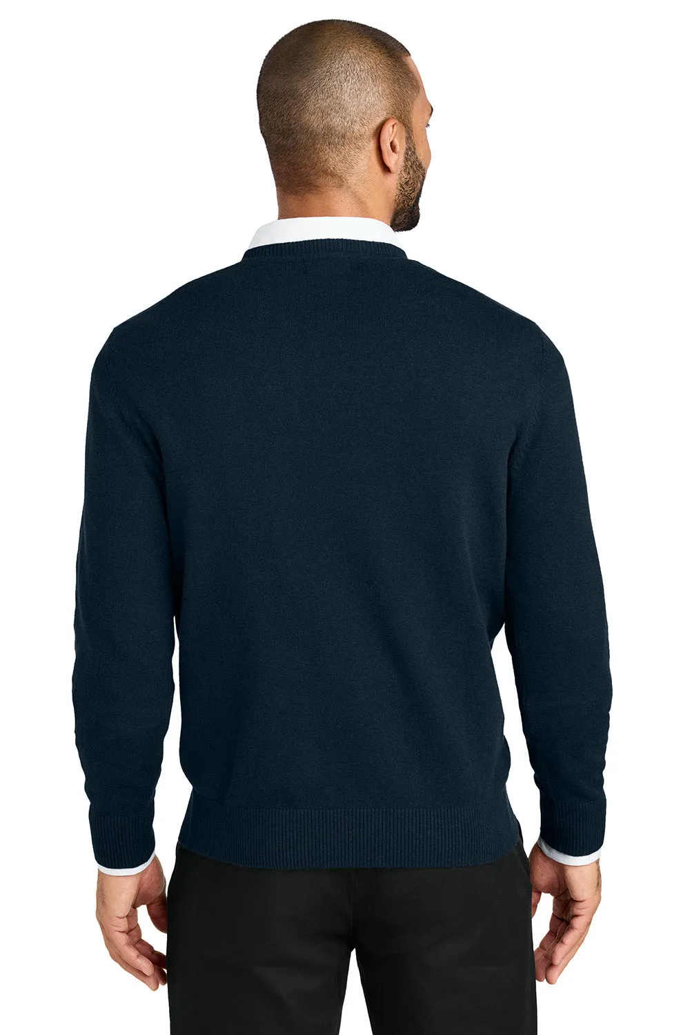 Port Authority Mens Easy Care Long Sleeve V-Neck Sweater - River Navy Blue  Premium quality Clothing Port-Authority