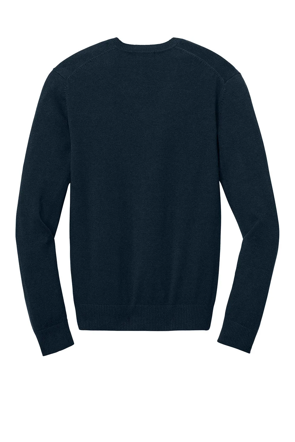 Port Authority Mens Easy Care Long Sleeve V-Neck Sweater - River Navy Blue  Premium quality Clothing Port-Authority