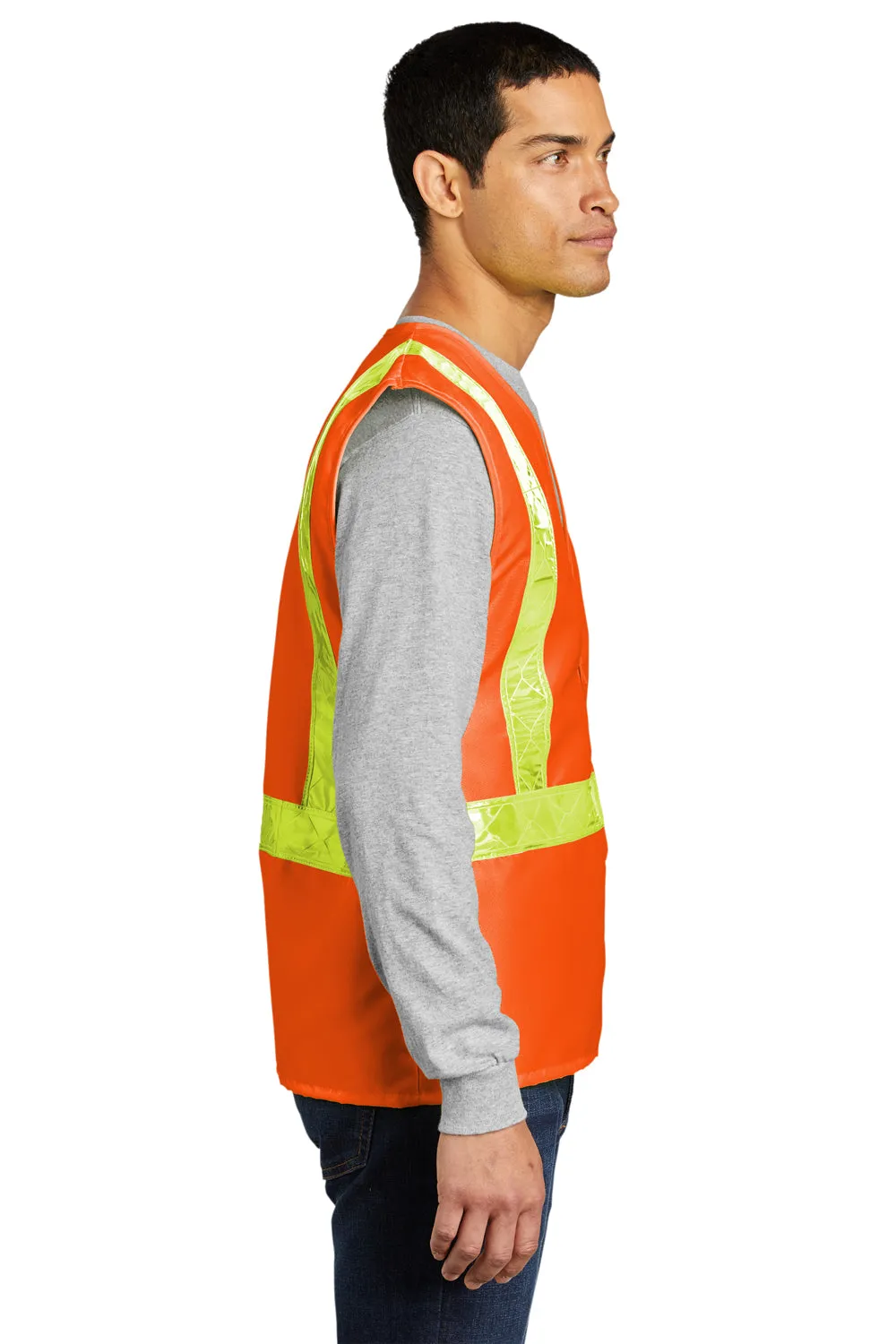 Port Authority Mens Enhanced Visibility Vest - Safety Orange - Closeout  Premium quality Clothing Port-Authority