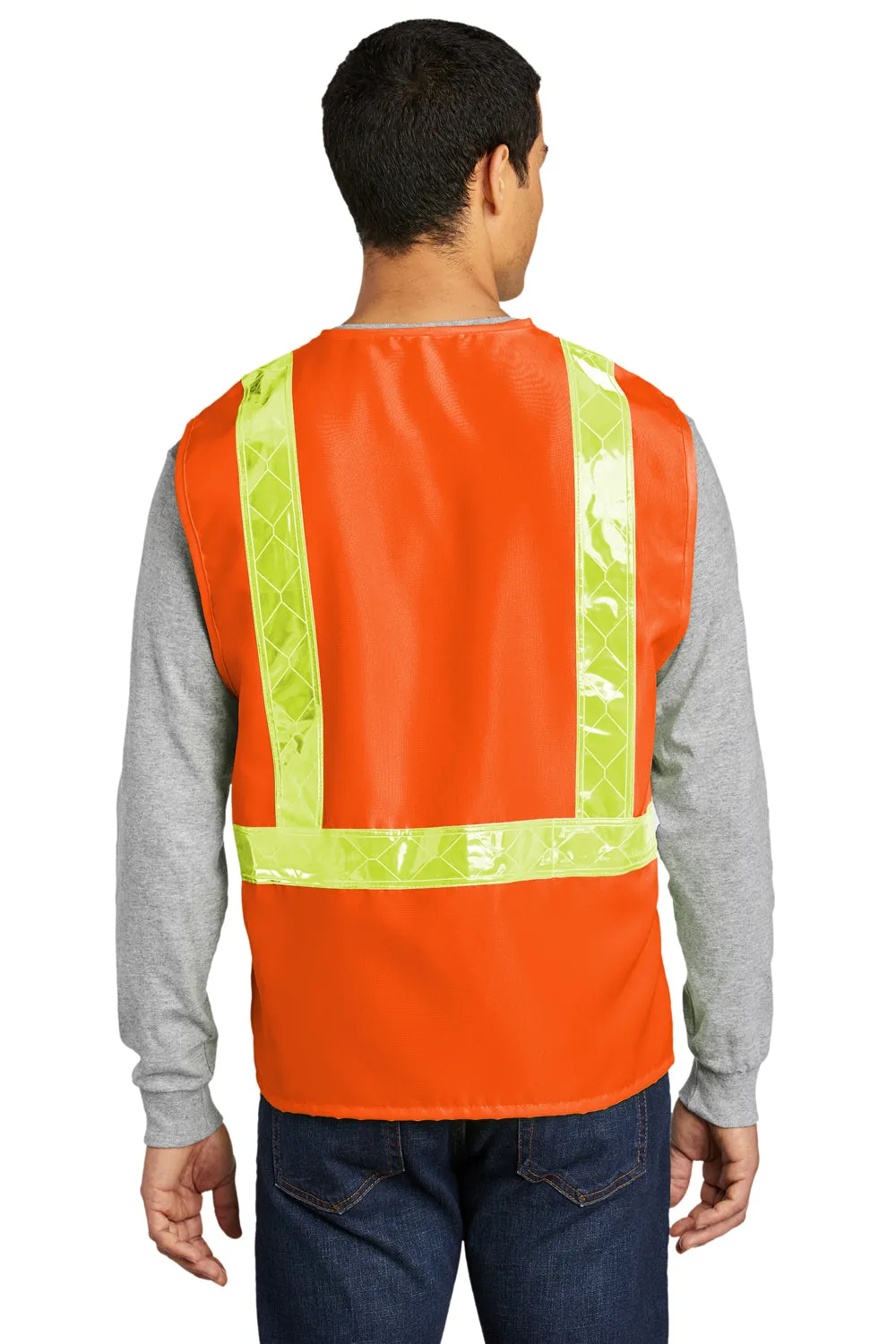 Port Authority Mens Enhanced Visibility Vest - Safety Orange - Closeout  Premium quality Clothing Port-Authority
