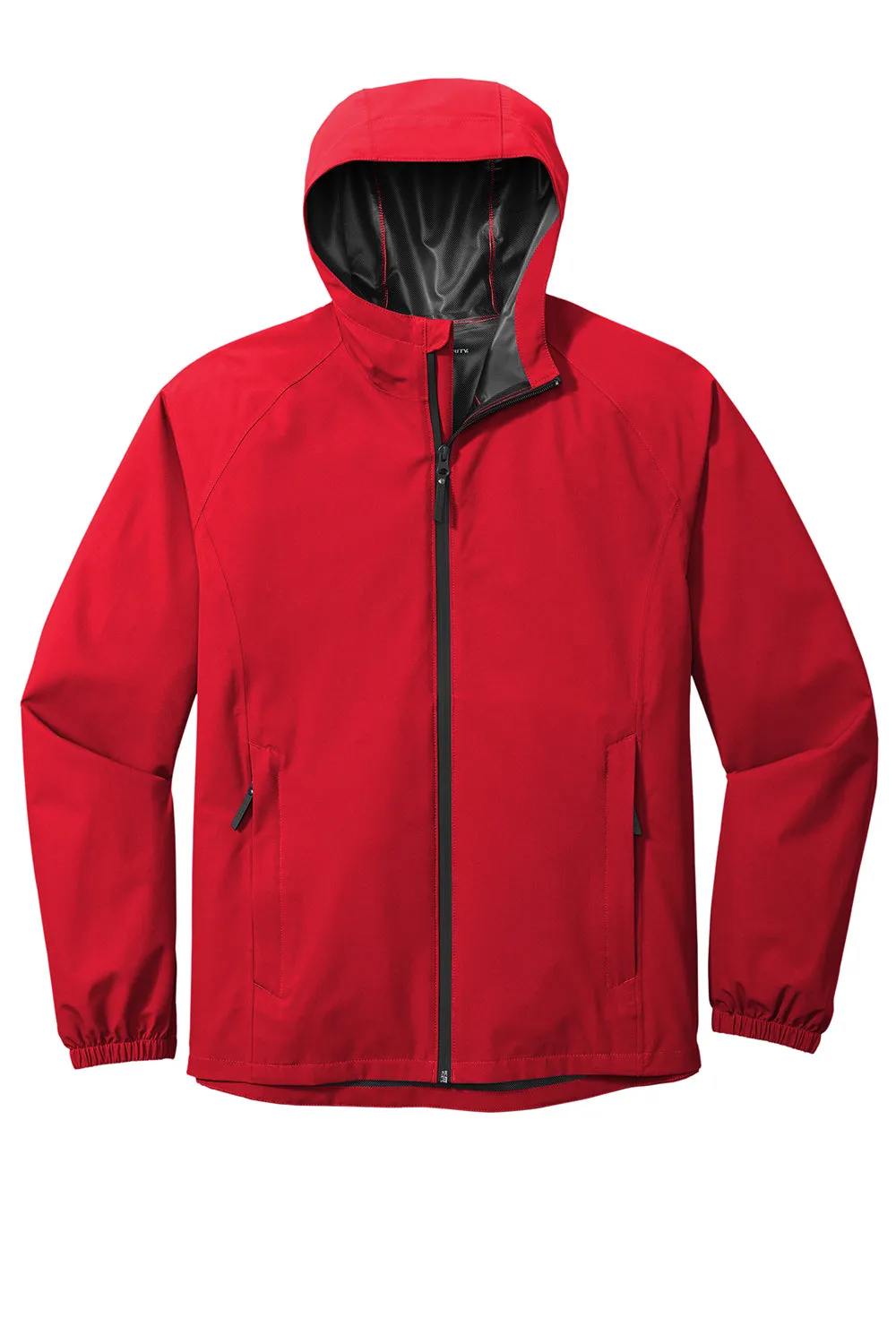 Port Authority Mens Essential Waterproof Full Zip Hooded Rain Jacket - Deep Red  Premium quality Clothing Port-Authority