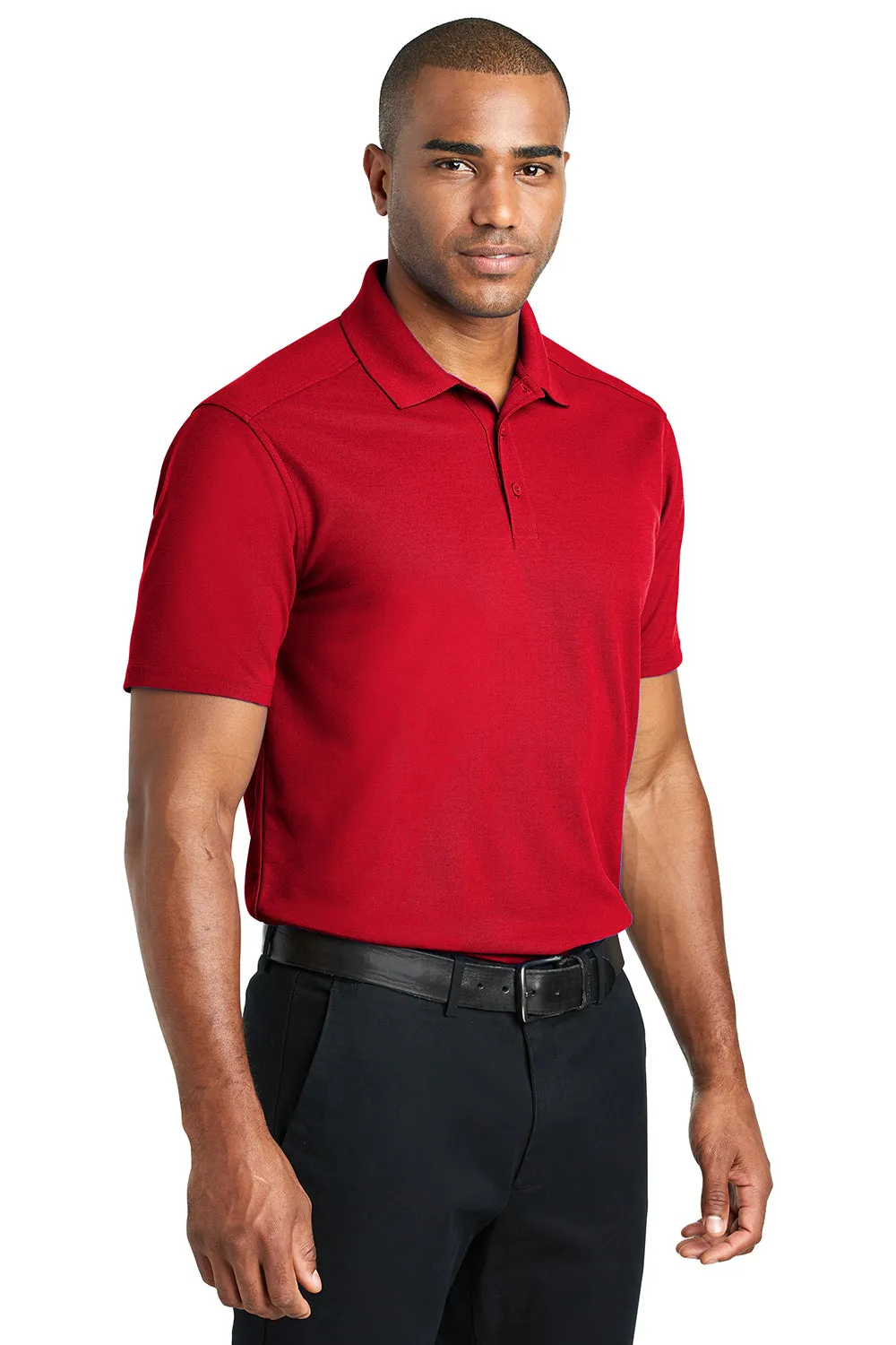 Port Authority Mens EZPerformance Moisture Wicking Short Sleeve Polo Shirt - Apple Red  Premium quality Clothing Port-Authority