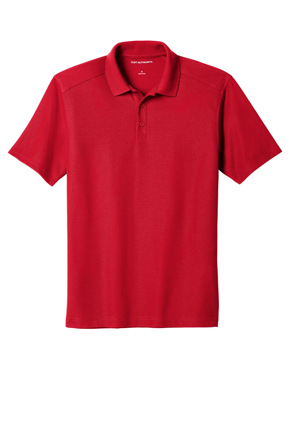 Port Authority Mens EZPerformance Moisture Wicking Short Sleeve Polo Shirt - Apple Red  Premium quality Clothing Port-Authority