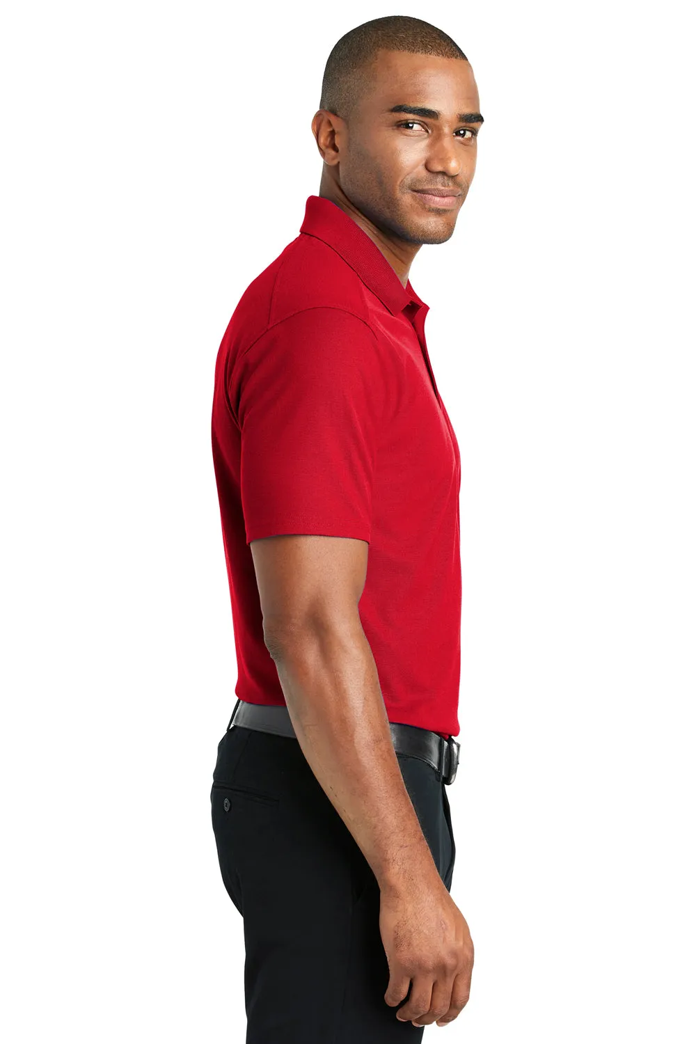 Port Authority Mens EZPerformance Moisture Wicking Short Sleeve Polo Shirt - Apple Red  Premium quality Clothing Port-Authority