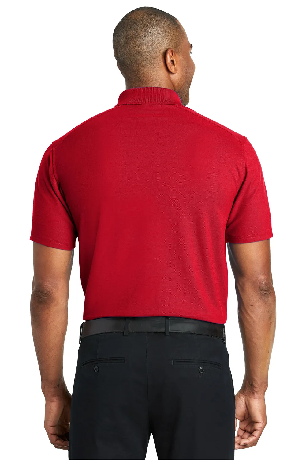 Port Authority Mens EZPerformance Moisture Wicking Short Sleeve Polo Shirt - Apple Red  Premium quality Clothing Port-Authority