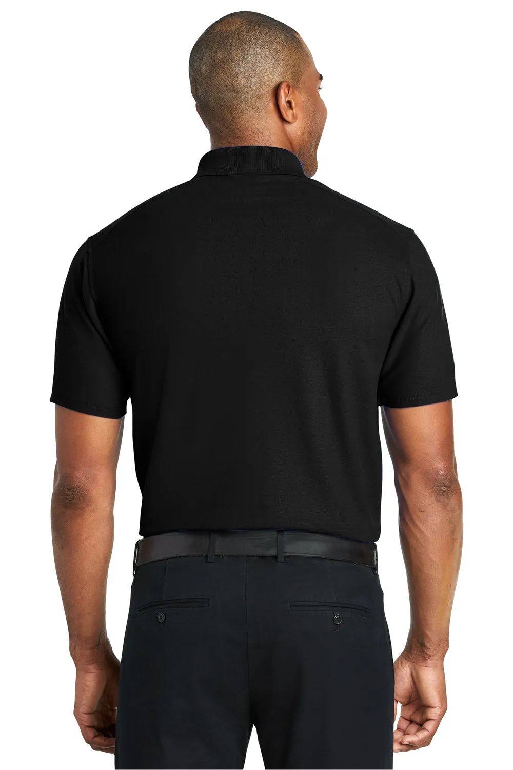 Port Authority Mens EZPerformance Moisture Wicking Short Sleeve Polo Shirt - Black  Premium quality Clothing Port-Authority