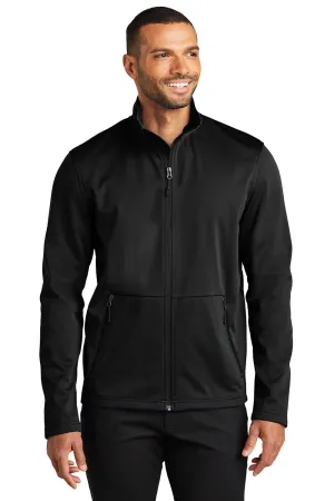 Port Authority Mens Flexshell Water Resistant Full Zip Jacket - Deep Black  Premium quality Clothing Port-Authority