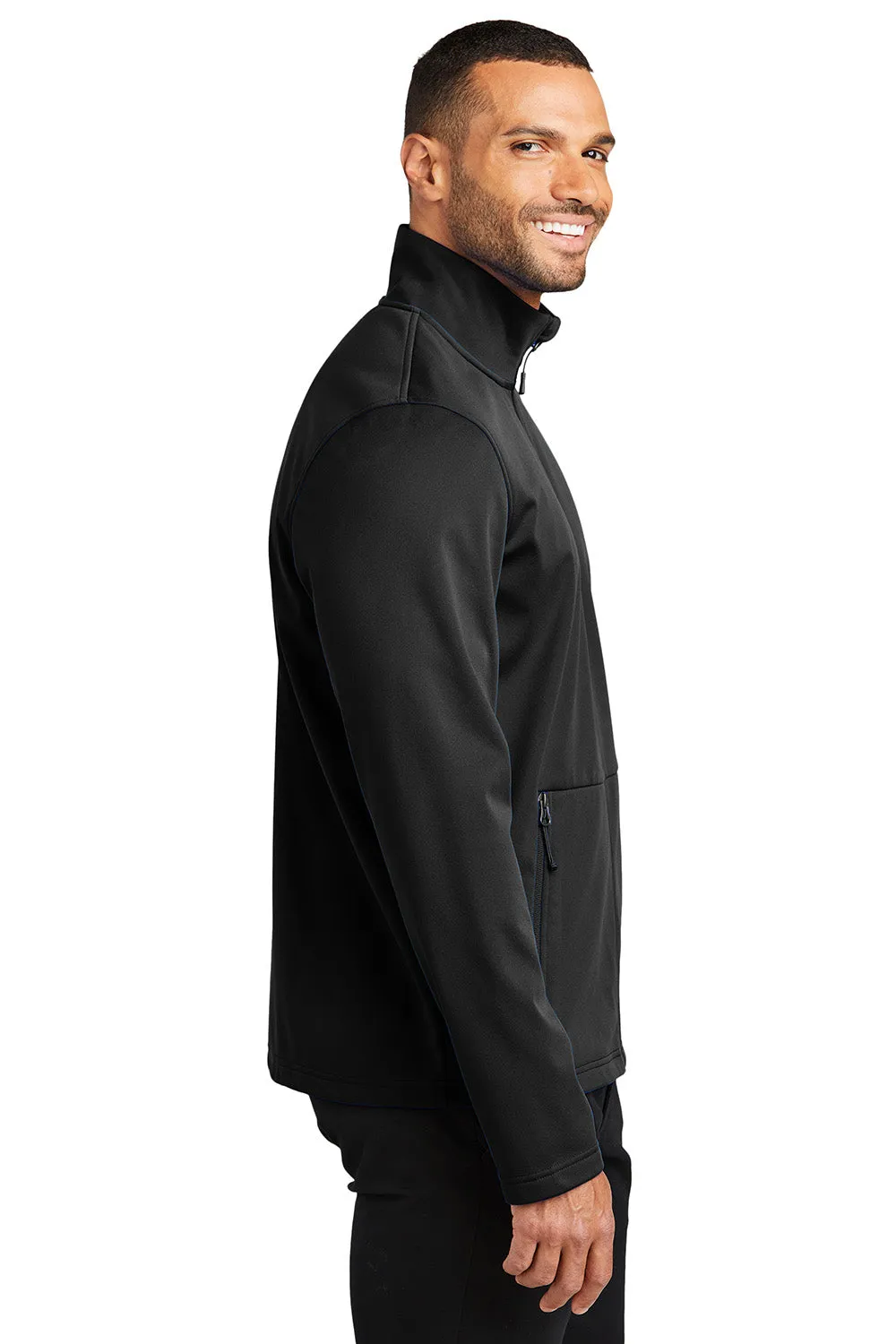 Port Authority Mens Flexshell Water Resistant Full Zip Jacket - Deep Black  Premium quality Clothing Port-Authority