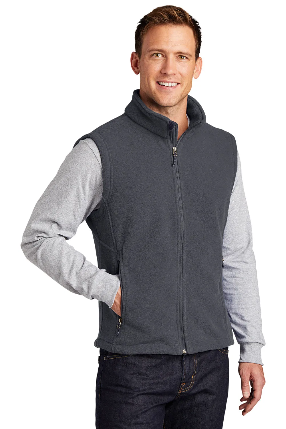 Port Authority Mens Full Zip Fleece Vest - Iron Grey  Premium quality Clothing Port-Authority