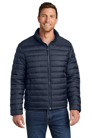 Port Authority Mens Horizon Water Resistant Full Zip Puffy Jacket - Dress Navy Blue  Premium quality Clothing Port-Authority